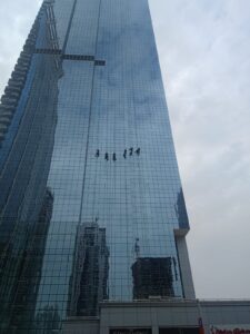 window cleaning by rope access