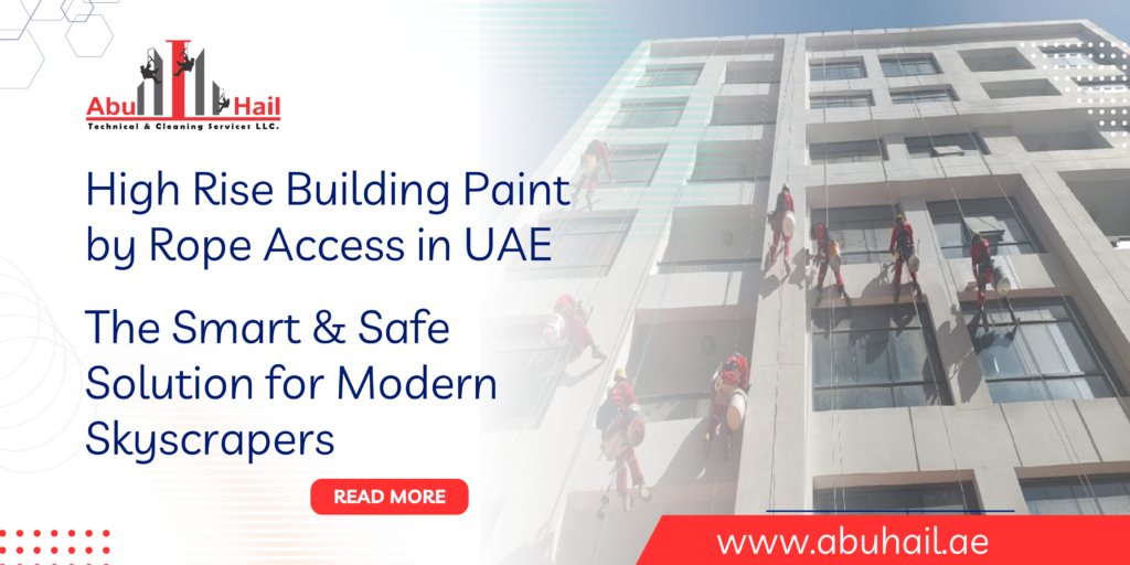 High rise building paint by rope access