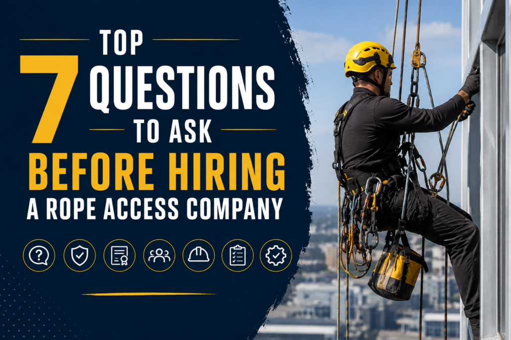 Top 7 Questions to Ask Before Hiring a Rope Access Company